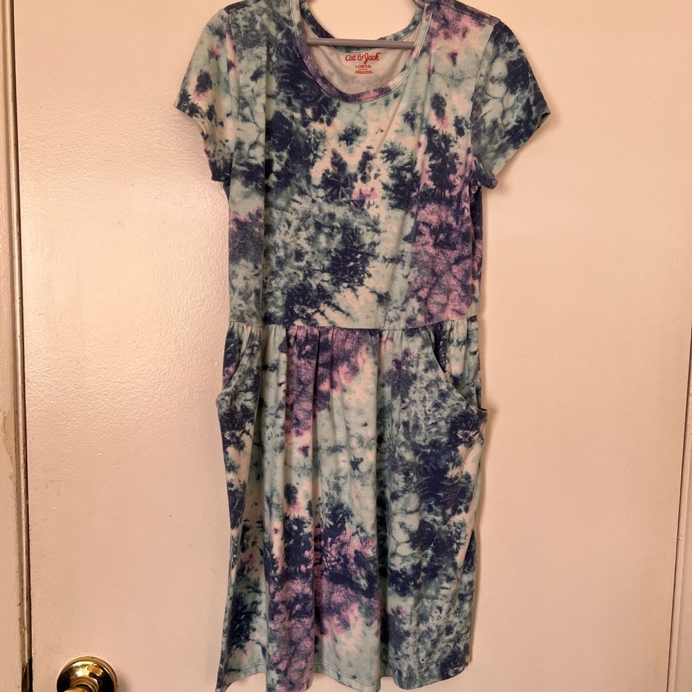 Cat & Jack Pastel Tie-Dye Dress - Girls size 10/12